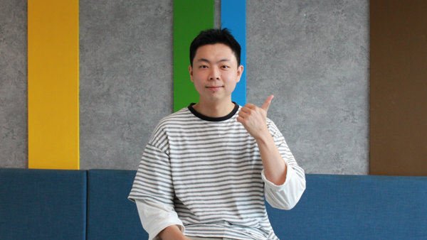 a person sitting on a couch