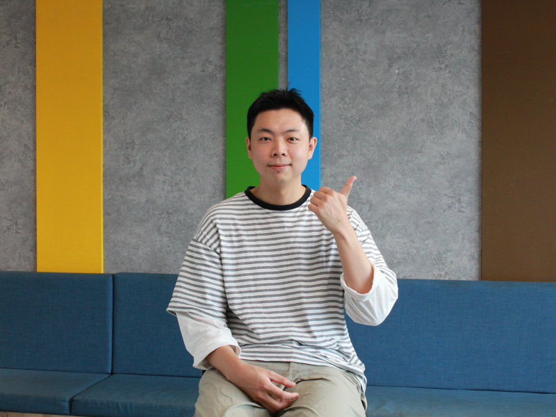 a person sitting on a couch