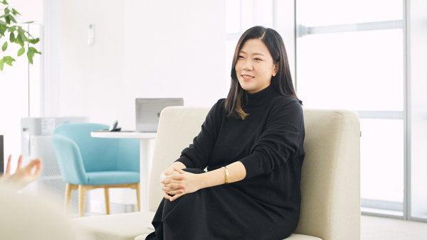 a person sitting on a couch