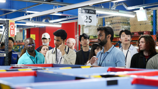 a group of people in a room