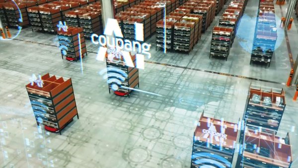 a large warehouse with persony shelves