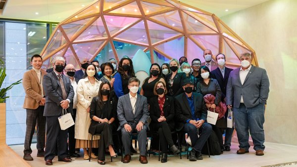 a group of people wearing face masks