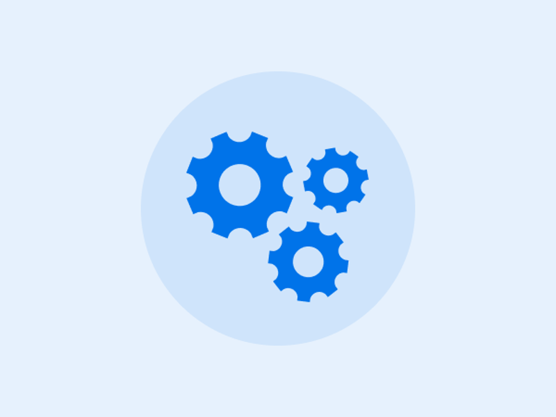 a blue and white logo